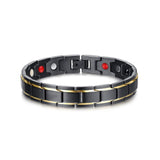 Abrray Magnetic Hematite Copper Bracelet Men's Health Bracelets with Hook Buckle Clasp Therapy Bangles Man Health Care Jewelry